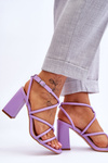 Classic Sandals On High Heel Violet Lucetta