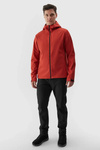 Men's softshell jacket with hood red 4F 4FWAW24TSOFM283-61S