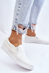 Tenisówki Damskie Slip-On Białe Big Star LL274389 