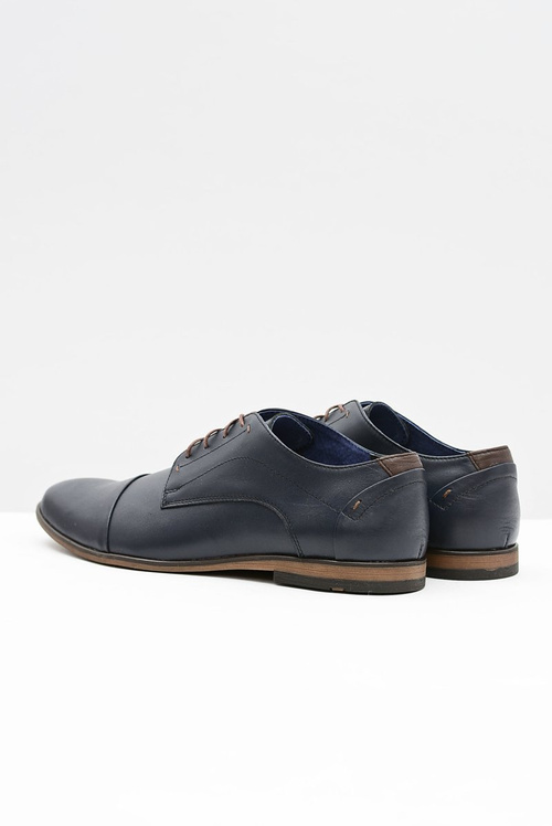 Men's Leather Navy Blue Livio Half Boots