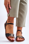 Women's Leather Sandals S.Barski KV-5541-37 Black