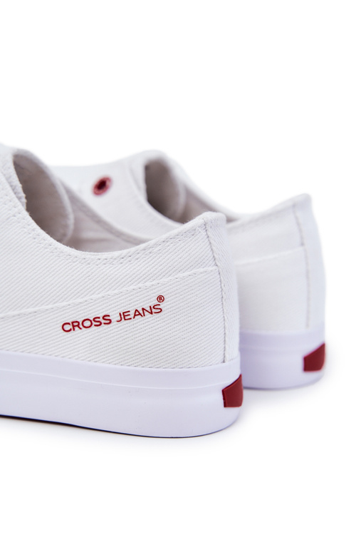 Trampki Materiałowe Męskie Białe Cross Jeans JJ1R4031C