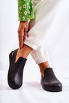 Fashionable Rubber Clogs Black Meriko