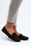 Women's Black Faux Suede Moccasins Adelmarie