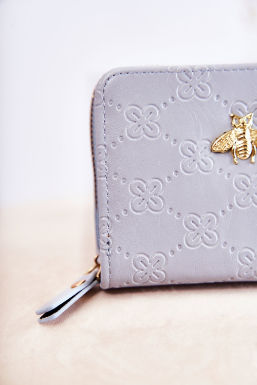 Women's Small Wallet With Ornament Light blue Sanchos