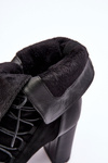 Women's Heeled Boots with Lacing Black Artie