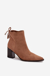 Women's Ankle Boots With Lacing Camel Halisse