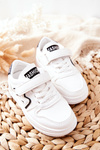 Children's Sports Shoes With Velcro White Black Santi