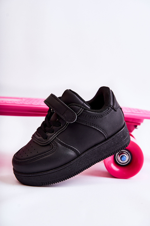 Children's Sport Shoes With Velcro Black Elike