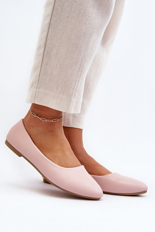 Baleriny Damskie Eko Skóra Różowe Tindomiel 24BL02-7641