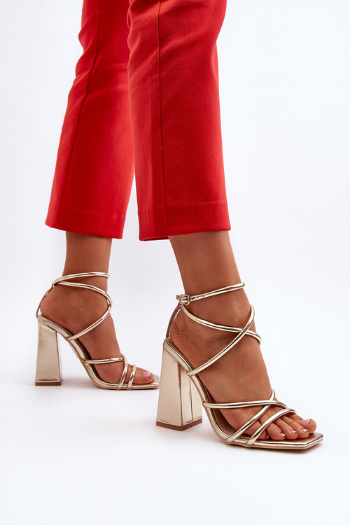 Fashionable High-heeled Sandals Gold Josette