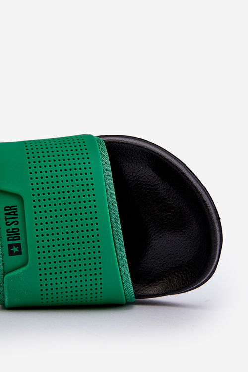 Light Men's Flip Flops Big Star NN174693 Green