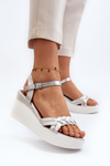 Silver Wedge Sandals Esinna