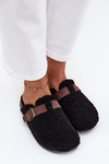 Women's slippers with sheep fur style Black Lorivine