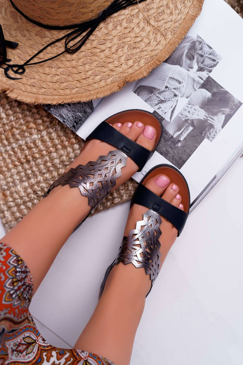 Women's Flat Sandals Sergio Leone SK011 Black Lirielle