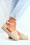 Women’s Espadrilles On Platform Beige Palermo