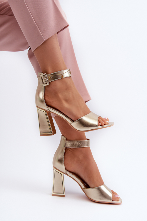 Elegant Women's Sandals with Gold Heels Rosazara