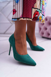 Women's Suede Stilettos Green Yanna