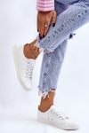 Women's Big Star Embroidered Sneakers LL274223 White