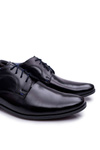 Men's Bednarek Elegant Leather Shoes Lacquered Black Gaspare