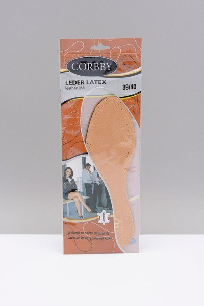 Corbby LEDER LATEX Dwuwarstwowe Skórzane Wkładki Z Węglem Aktywnym