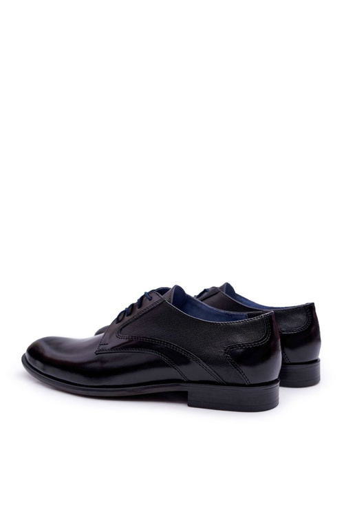 Men's Bednarek Elegant Leather Walking Shoes Black Midas