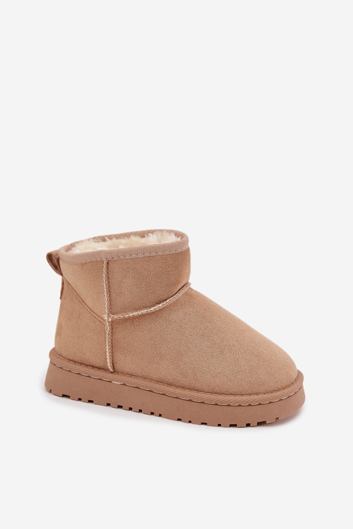 Children's Youth Snow Boots Lined with Fur Beige Mireya