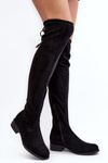 Women's Suede Over-the-Knee Boots Black Enelyn