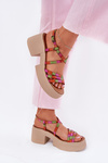 Ladies Leather Sandals Maciejka 06990-39 Multicolor