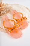 Women's Rubber Flip Flops Orange Monise