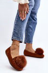 Mokasyny Damskie Z Futerkiem Camel Novas 2473