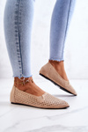 Women's openwork ballerinas Slip-on Beige Rosario