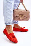 Suede Classic Fringed Loafers Dark orange Averil