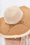 Women's hat with a belt Beige-brown Klara