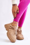 Buty Sportowe Sneakersy Modne Beżowe Frezio