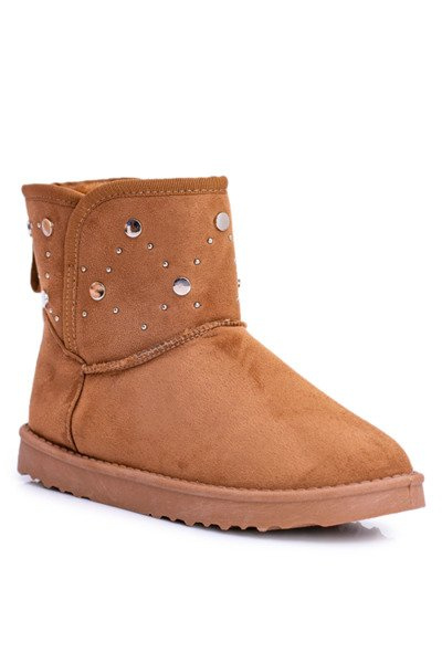 Women's Warmed Boots Snow Boots Suede Camel Biggy