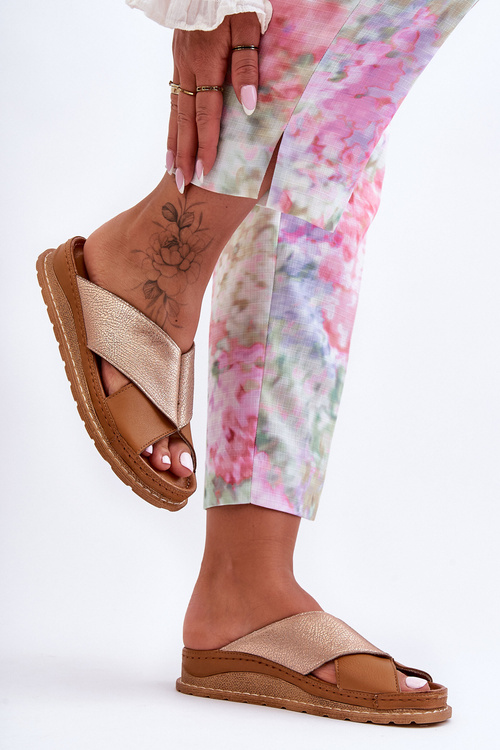 Leather Profiled Slippers Maciejka 04986-29 Brown