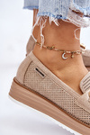Women's Loafers On The Platform Beige Danny
