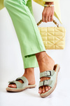 Classic Suede Women's Slippers Green Casilda