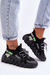 Sneakersy Wsuwane Modne Czarne Evolution NB597