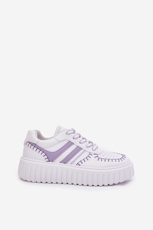 Ladies Sneakers On Platform Purple Ofenale