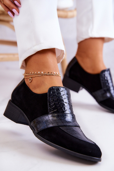 Suede Snake Shoes Black Mariene