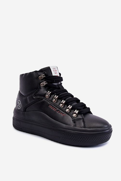 Trampki Damskie Wysokie Cross Jeans Czarne KK2R4029C