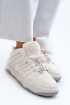 Women's White Faux Leather Sneakers Berilla