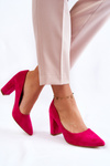 Classic Suede Pumps On A Heel fuchsia Kendra