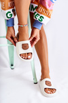 Women's Rubber Slippers With A Teddy Bear White Cardiff