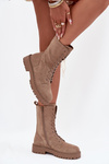 Women's Work Boots Lined Khaki Marvielle