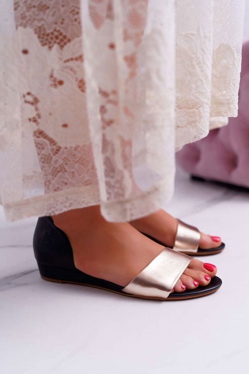 Leather Maciejka Sandals 1971-46 Black-Gold