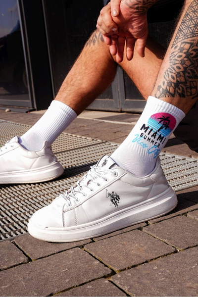 Men's Socks MIAMI SUMMER White