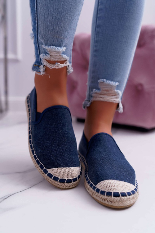 Espadryle Damskie Cross Jeans Granatowe DD2R4108